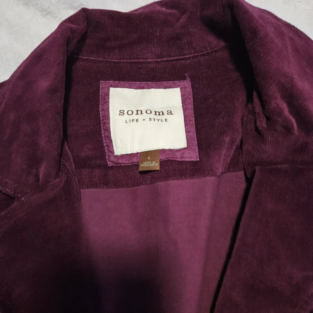 Burgundy Velvet Women's Jacket - Picture 2 of 4